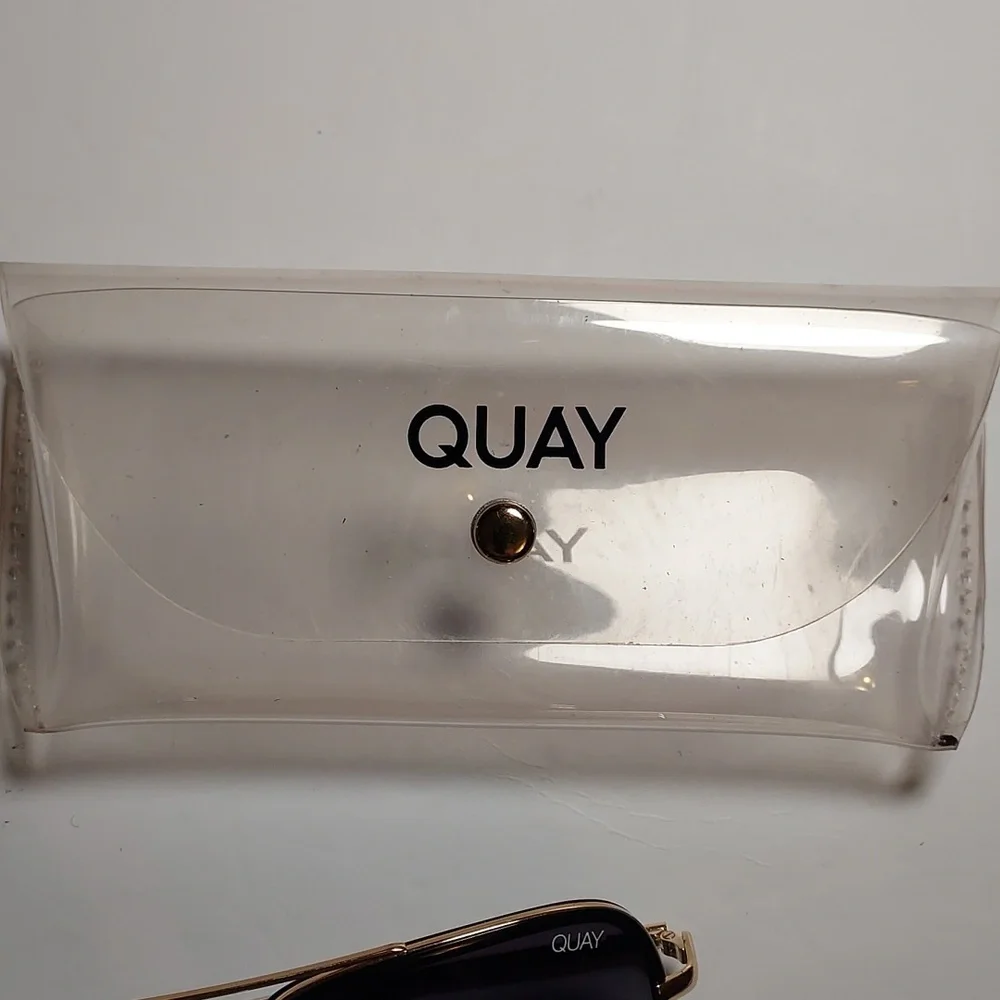 Quay Aviator Sunglasses Black And Gold All In